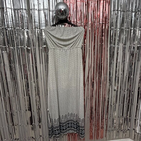Ardene Dresses & Skirts - ARDENE Tube Dress Women Size XL Gray White Cocktail Party Formal Strapless